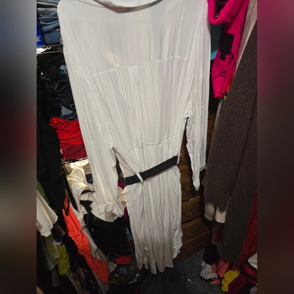 🍂🍁Fashion nova long sleeve white dress with belt 3x - Picture 3 of 3